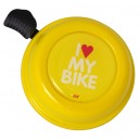 Dzwonek Liix I Love My Bike żółty